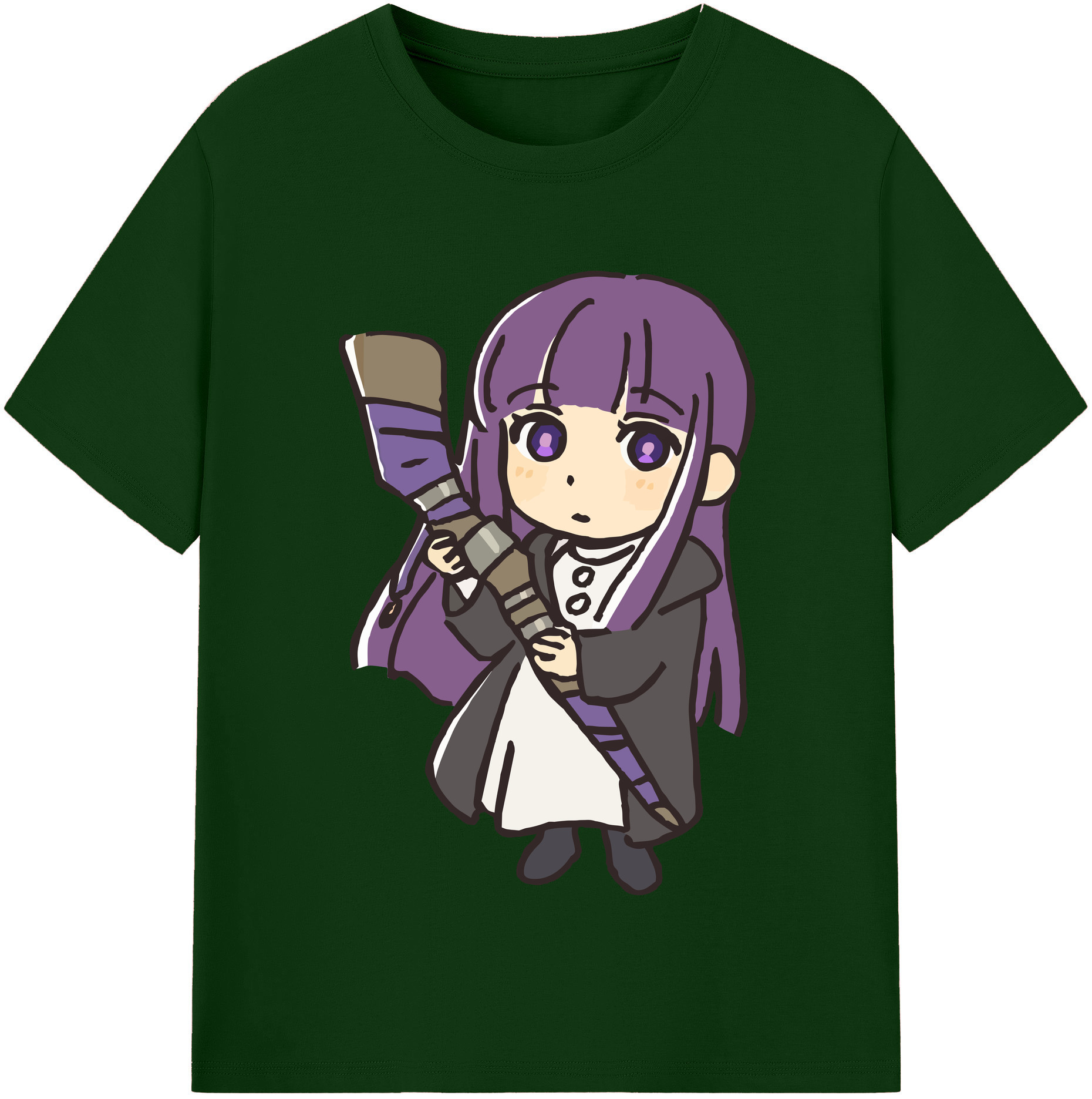 （画像用） 葬送のフリーレン Frieren 綿100％半袖Tシャツ（フロントプリント）